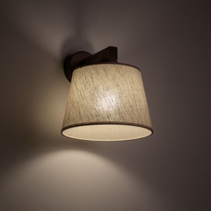 Brilagi - Seinävalaisin LATTE 1xE27/60W/230V mänty/beige