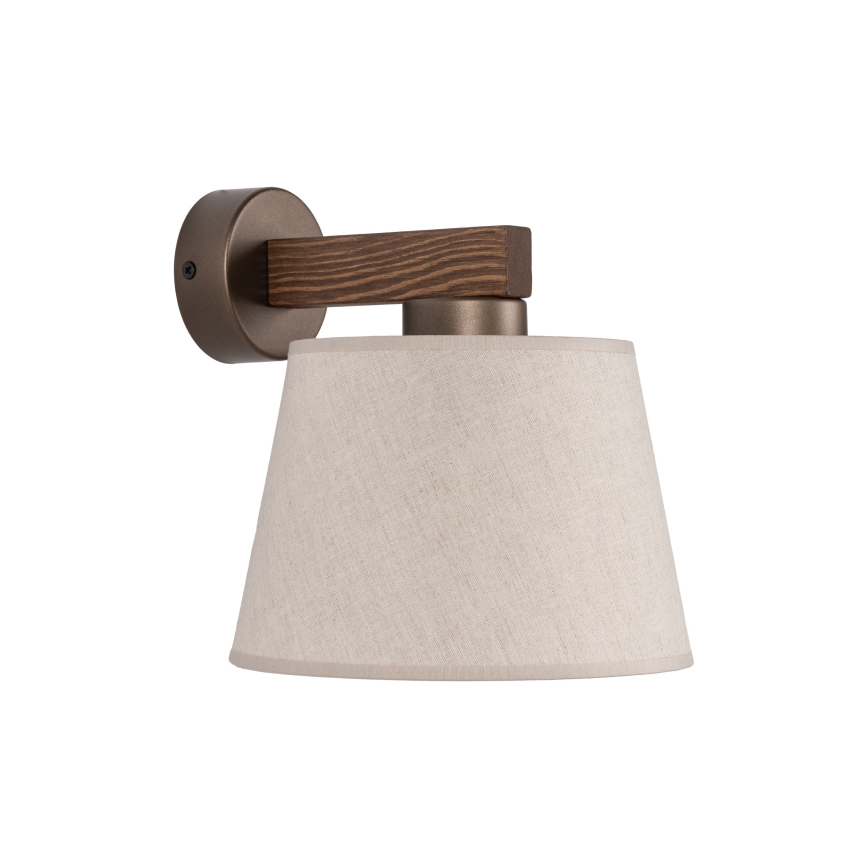 Brilagi - Seinävalaisin LATTE 1xE27/60W/230V mänty/beige