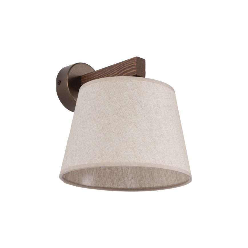 Brilagi - Seinävalaisin LATTE 1xE27/60W/230V mänty/beige