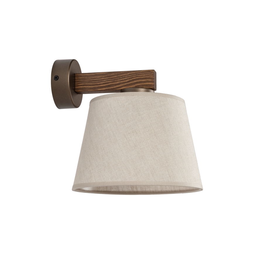 Brilagi - Seinävalaisin LATTE 1xE27/60W/230V mänty/beige