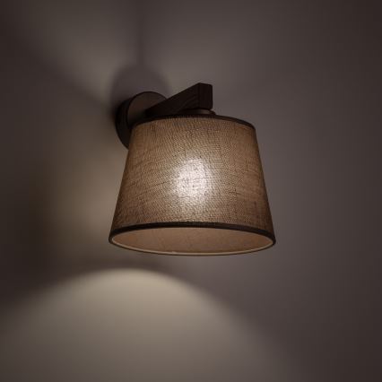 Brilagi - Seinävalaisin LATTE 1xE27/60W/230V mänty/ruskea