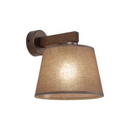 Brilagi - Seinävalaisin LATTE 1xE27/60W/230V mänty/ruskea