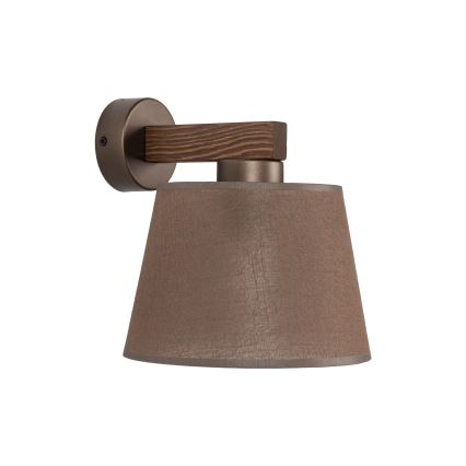 Brilagi - Seinävalaisin LATTE 1xE27/60W/230V mänty/ruskea