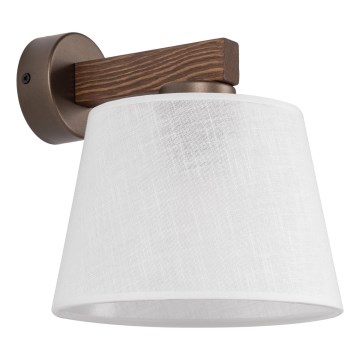 Brilagi - Seinävalaisin LATTE 1xE27/60W/230V mänty/valkoinen