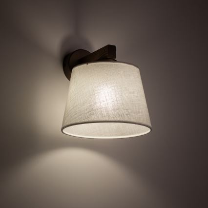 Brilagi - Seinävalaisin LATTE 1xE27/60W/230V mänty/valkoinen