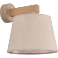 Brilagi - Seinävalaisin LATTE SABIA 1xE27/60W/230V mänty/beige