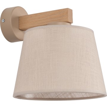 Brilagi - Seinävalaisin LATTE SABIA 1xE27/60W/230V mänty/beige