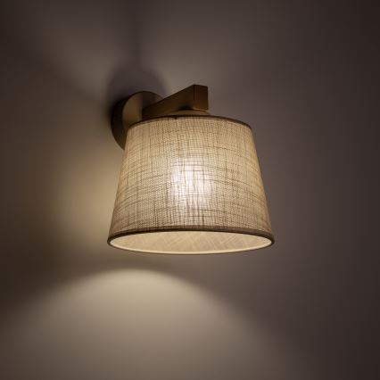 Brilagi - Seinävalaisin LATTE SABIA 1xE27/60W/230V mänty/beige