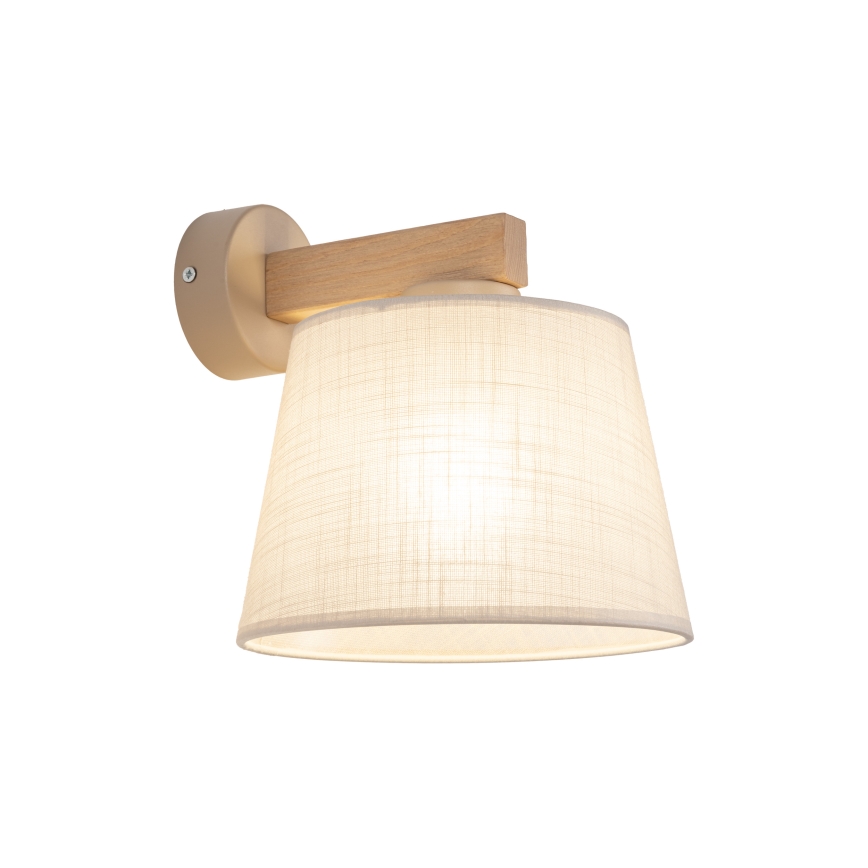 Brilagi - Seinävalaisin LATTE SABIA 1xE27/60W/230V mänty/beige