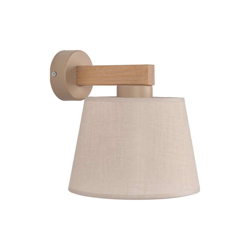 Brilagi - Seinävalaisin LATTE SABIA 1xE27/60W/230V mänty/beige
