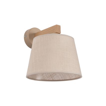 Brilagi - Seinävalaisin LATTE SABIA 1xE27/60W/230V mänty/beige