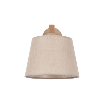 Brilagi - Seinävalaisin LATTE SABIA 1xE27/60W/230V mänty/beige
