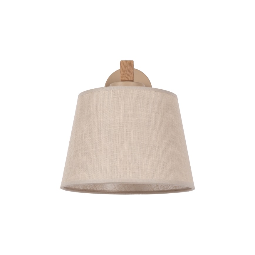 Brilagi - Seinävalaisin LATTE SABIA 1xE27/60W/230V mänty/beige
