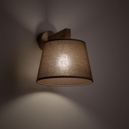 Brilagi - Seinävalaisin LATTE SABIA 1xE27/60W/230V mänty/ruskea