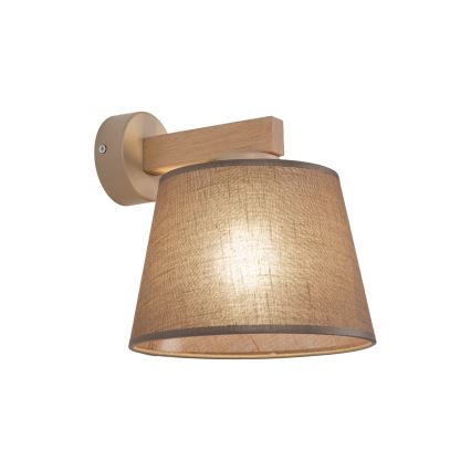 Brilagi - Seinävalaisin LATTE SABIA 1xE27/60W/230V mänty/ruskea