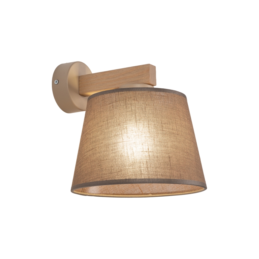 Brilagi - Seinävalaisin LATTE SABIA 1xE27/60W/230V mänty/ruskea