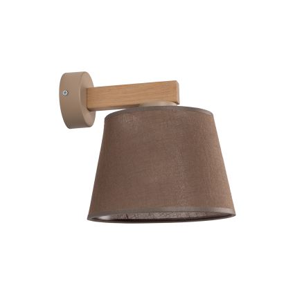 Brilagi - Seinävalaisin LATTE SABIA 1xE27/60W/230V mänty/ruskea