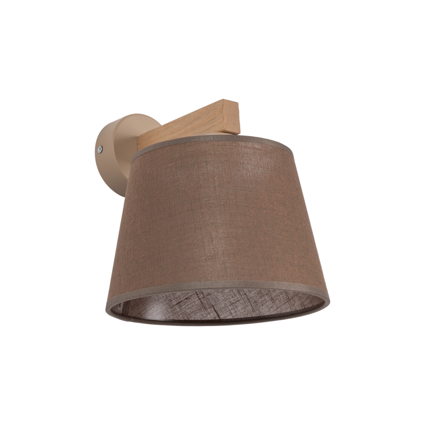 Brilagi - Seinävalaisin LATTE SABIA 1xE27/60W/230V mänty/ruskea