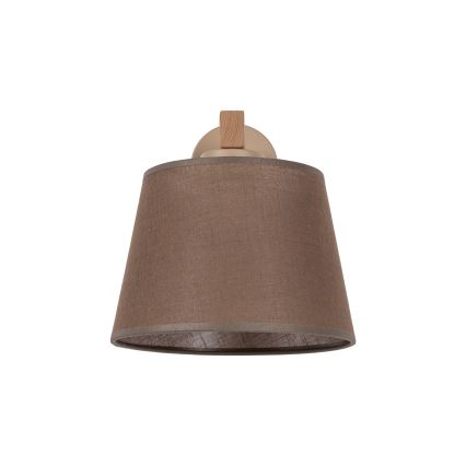 Brilagi - Seinävalaisin LATTE SABIA 1xE27/60W/230V mänty/ruskea