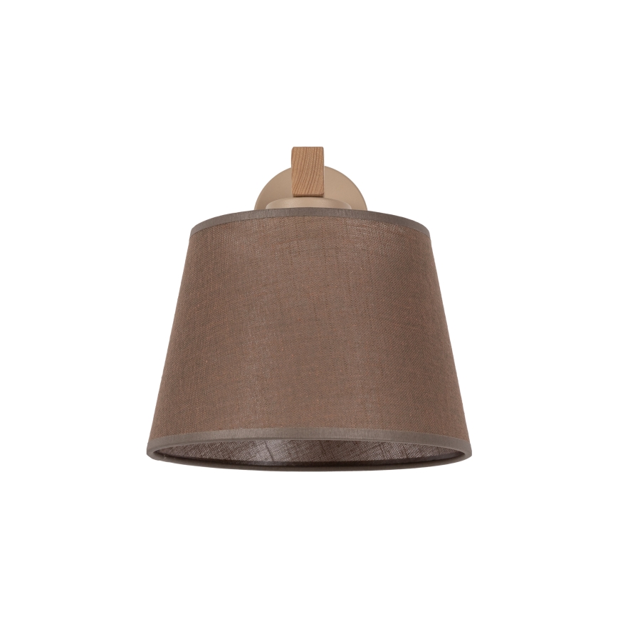 Brilagi - Seinävalaisin LATTE SABIA 1xE27/60W/230V mänty/ruskea