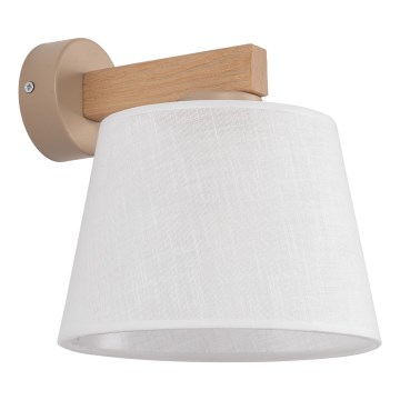 Brilagi - Seinävalaisin LATTE SABIA 1xE27/60W/230V mänty/valkoinen