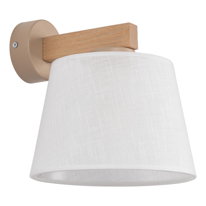 Brilagi - Seinävalaisin LATTE SABIA 1xE27/60W/230V mänty/valkoinen