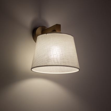 Brilagi - Seinävalaisin LATTE SABIA 1xE27/60W/230V mänty/valkoinen