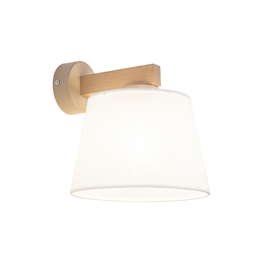 Brilagi - Seinävalaisin LATTE SABIA 1xE27/60W/230V mänty/valkoinen
