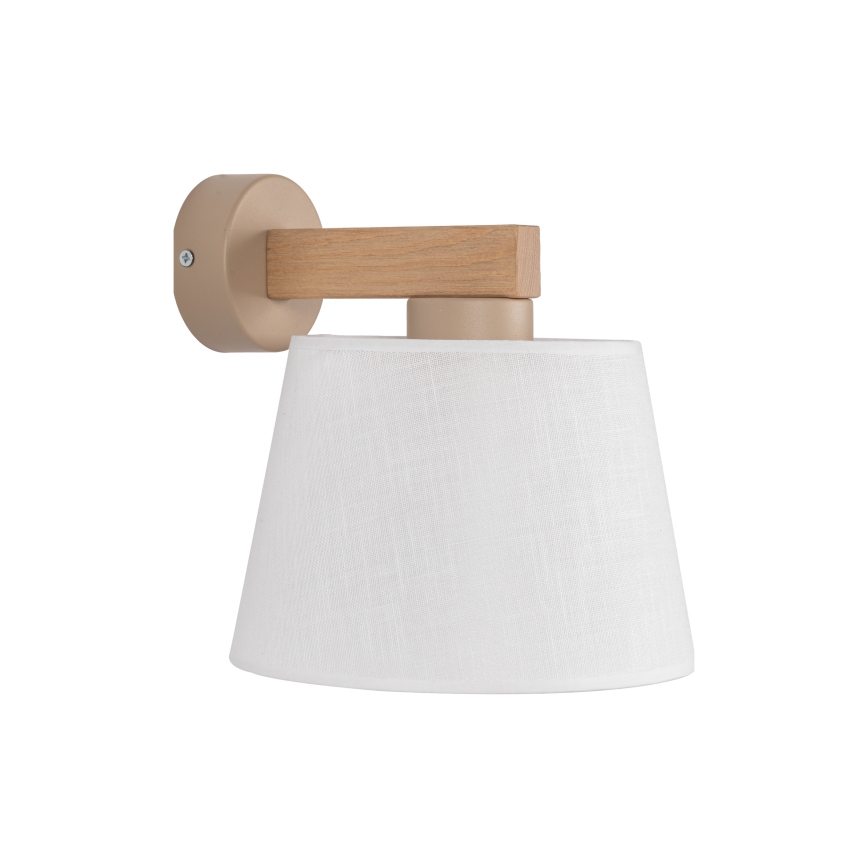 Brilagi - Seinävalaisin LATTE SABIA 1xE27/60W/230V mänty/valkoinen