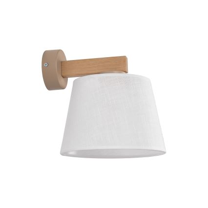 Brilagi - Seinävalaisin LATTE SABIA 1xE27/60W/230V mänty/valkoinen