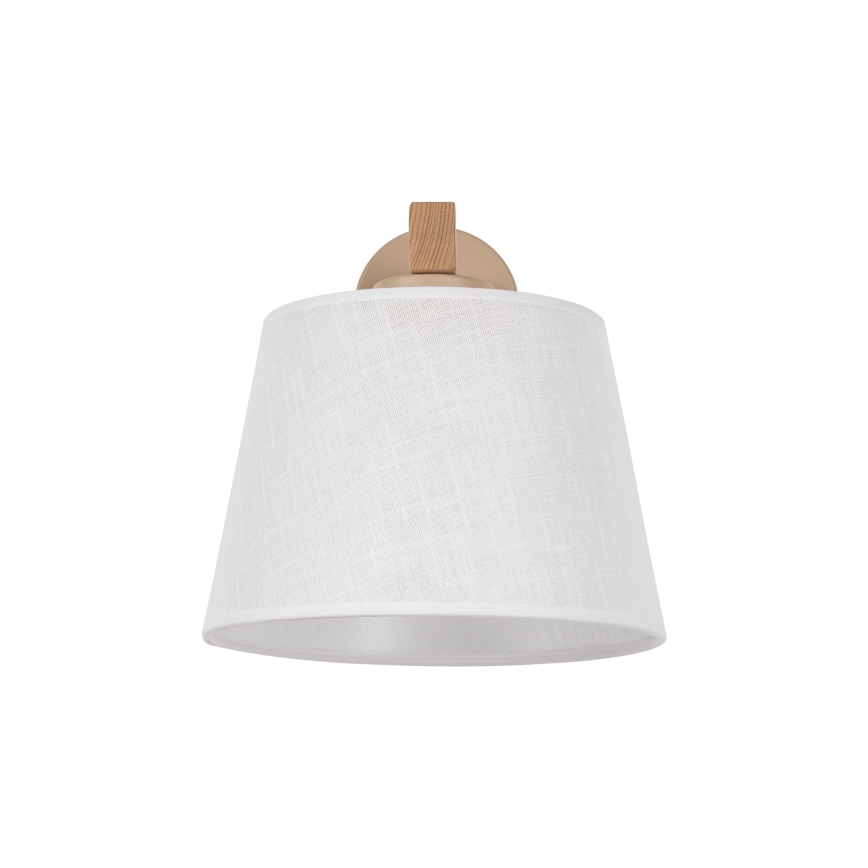 Brilagi - Seinävalaisin LATTE SABIA 1xE27/60W/230V mänty/valkoinen