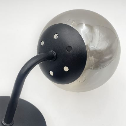 Brilagi - Seinävalaisin MALIVA 1xE14/15W/230V musta/savunharmaa