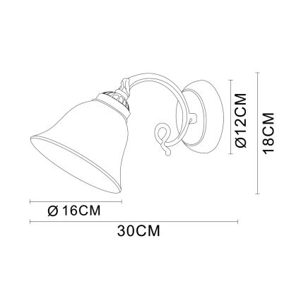 Brilagi - Seinävalaisin NOSTALGIA 1xE27/60W/230V