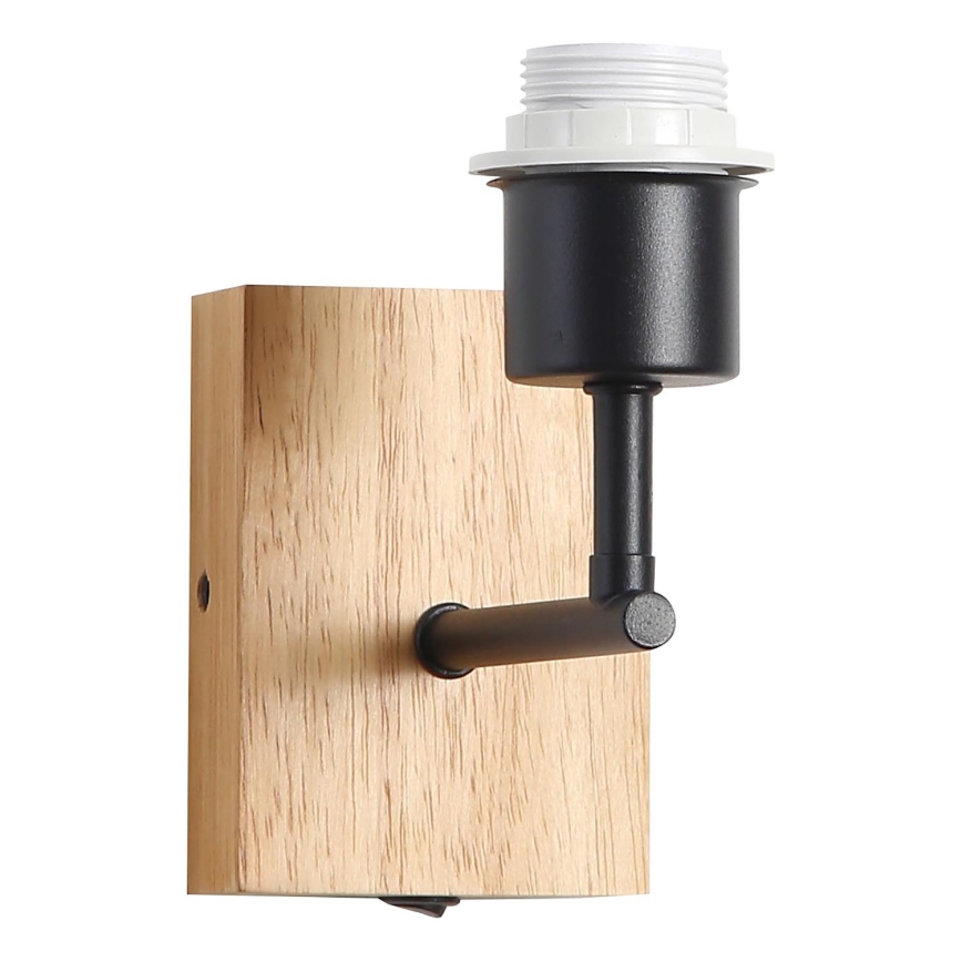 Brilagi - Seinävalaisin NUBILA WOOD 1xE27/25W/230V tammi/musta