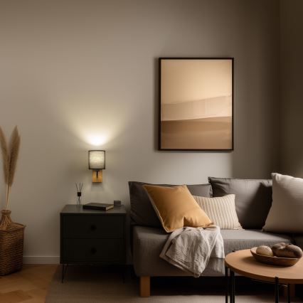 Brilagi - Seinävalaisin NUBILA WOOD 1xE27/25W/230V tammi/musta