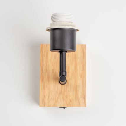 Brilagi - Seinävalaisin NUBILA WOOD 1xE27/25W/230V tammi/violetti