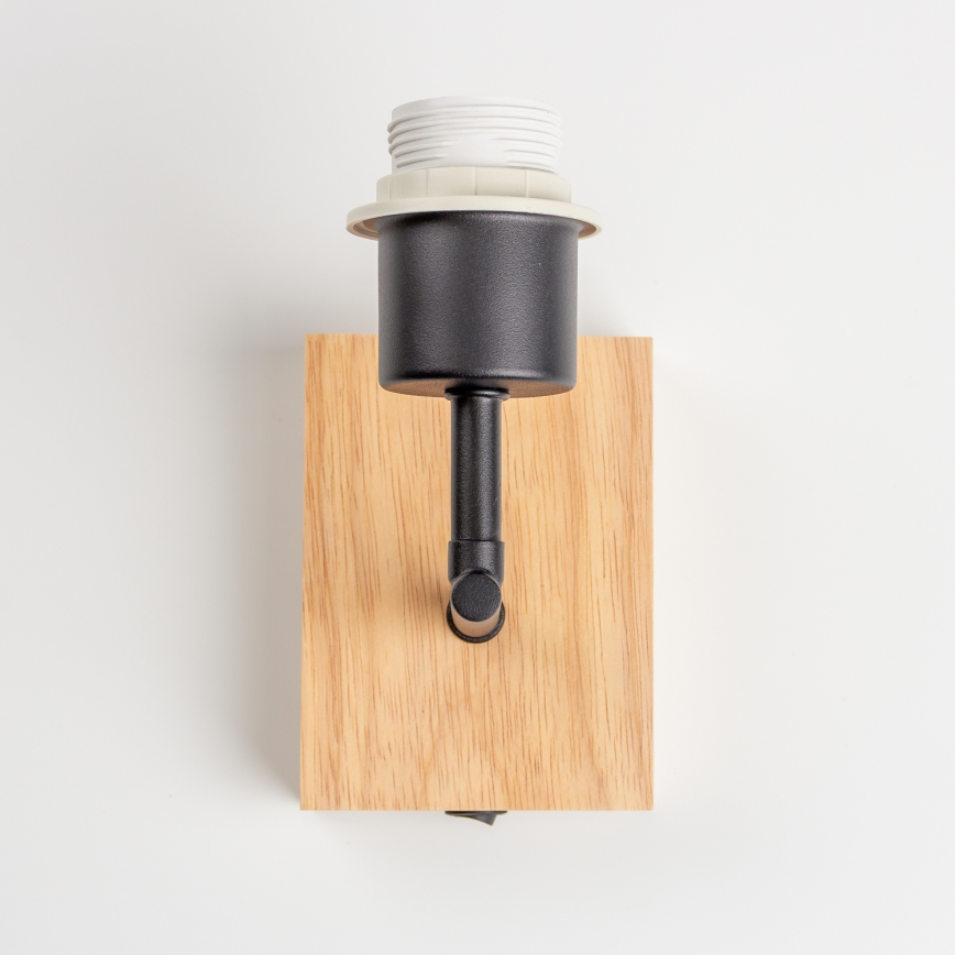 Brilagi - Seinävalaisin NUBILA WOOD 1xE27/25W/230V tammi/violetti