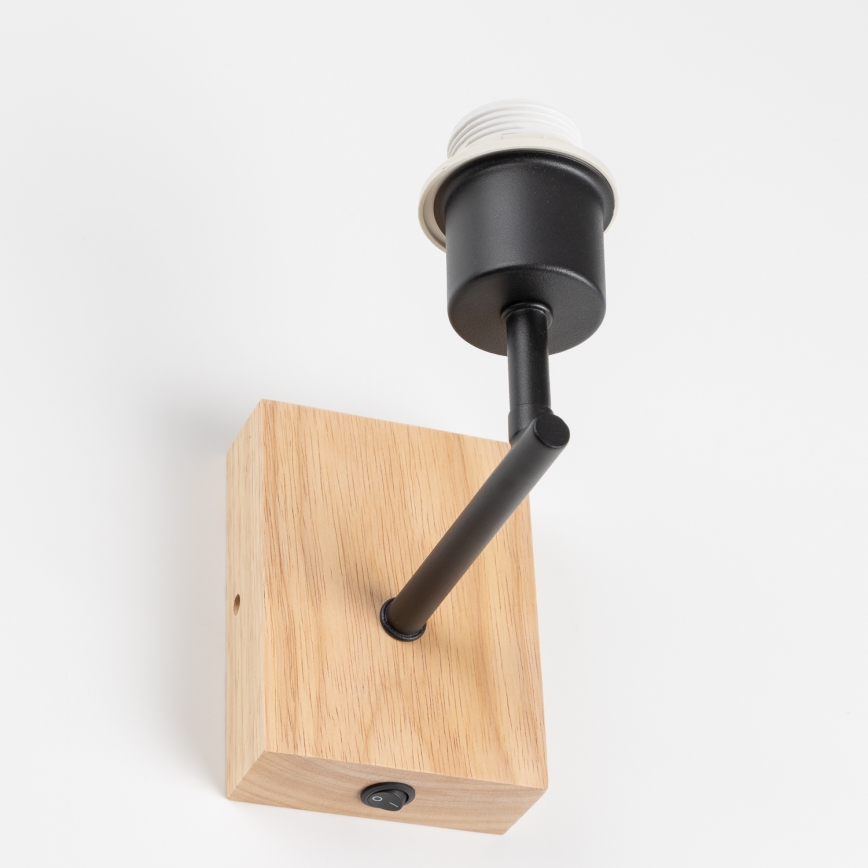 Brilagi - Seinävalaisin NUBILA WOOD 1xE27/25W/230V tammi/violetti