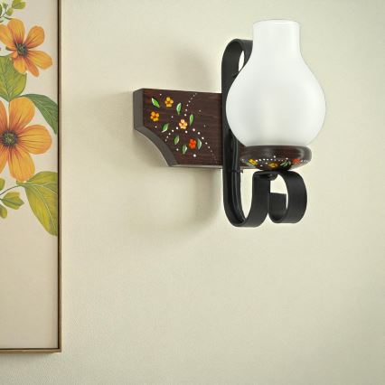 Brilagi - Seinävalaisin QUEEN 1xE14/40W/230V pyökki/wenge