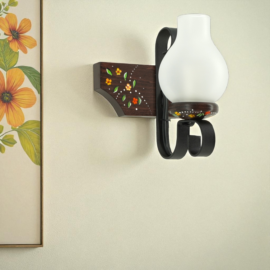 Brilagi - Seinävalaisin QUEEN 1xE14/40W/230V pyökki/wenge