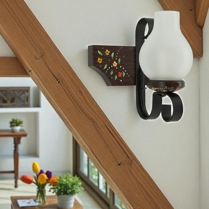 Brilagi - Seinävalaisin QUEEN 1xE14/40W/230V pyökki/wenge