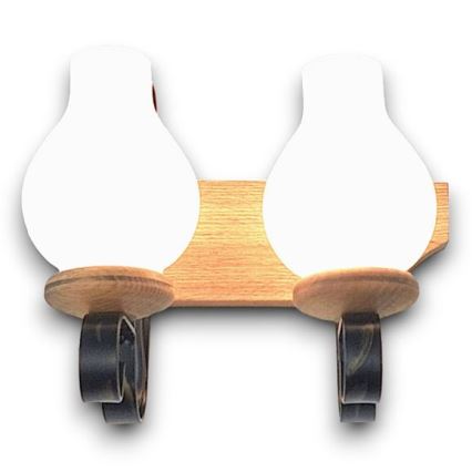 Brilagi - Seinävalaisin QUEEN 2xE14/40W/230V pyökki