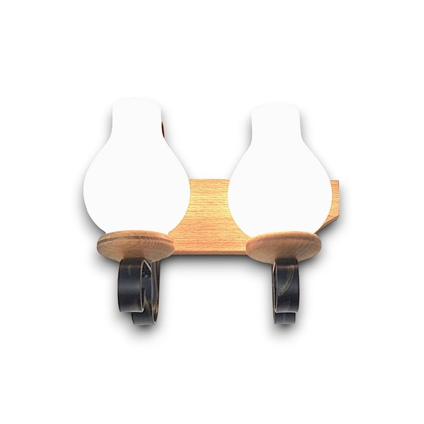 Brilagi - Seinävalaisin QUEEN 2xE14/40W/230V pyökki