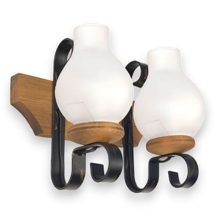 Brilagi - Seinävalaisin QUEEN 2xE14/40W/230V pyökki