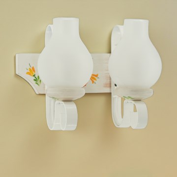 Brilagi - Seinävalaisin QUEEN 2xE14/40W/230V pyökki/kerma