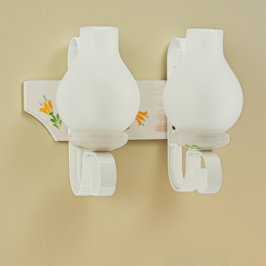 Brilagi - Seinävalaisin QUEEN 2xE14/40W/230V pyökki/kerma