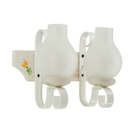 Brilagi - Seinävalaisin QUEEN 2xE14/40W/230V pyökki/kerma