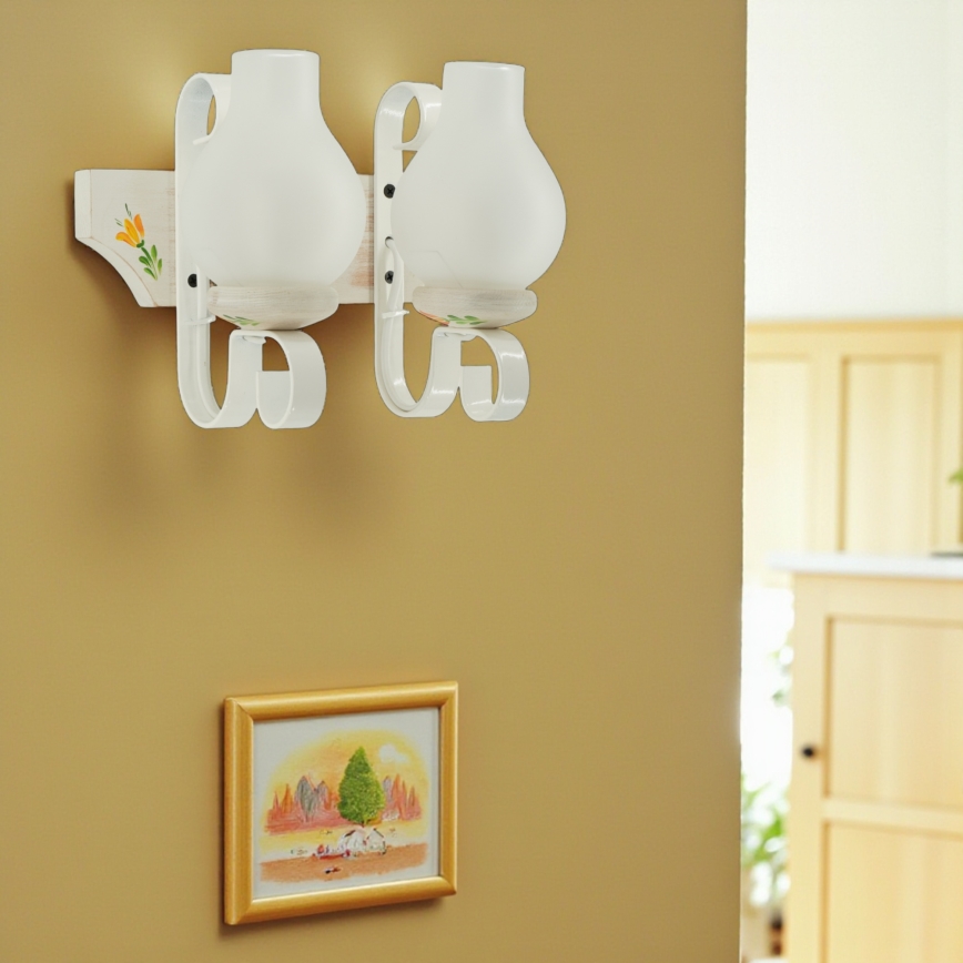 Brilagi - Seinävalaisin QUEEN 2xE14/40W/230V pyökki/kerma