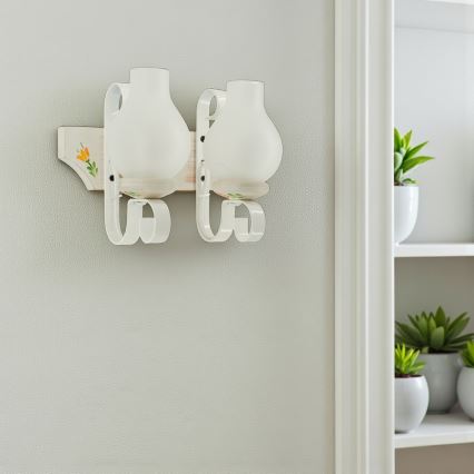 Brilagi - Seinävalaisin QUEEN 2xE14/40W/230V pyökki/kerma