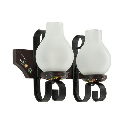 Brilagi - seinävalaisin QUEEN 2xE14/40W/230V pyökki/wenge